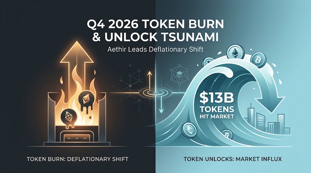 Q4 2026 Token Burn & Unlock Tsunami: Aethir Leads Deflationary Shift as $13B in Tokens Hit the Market